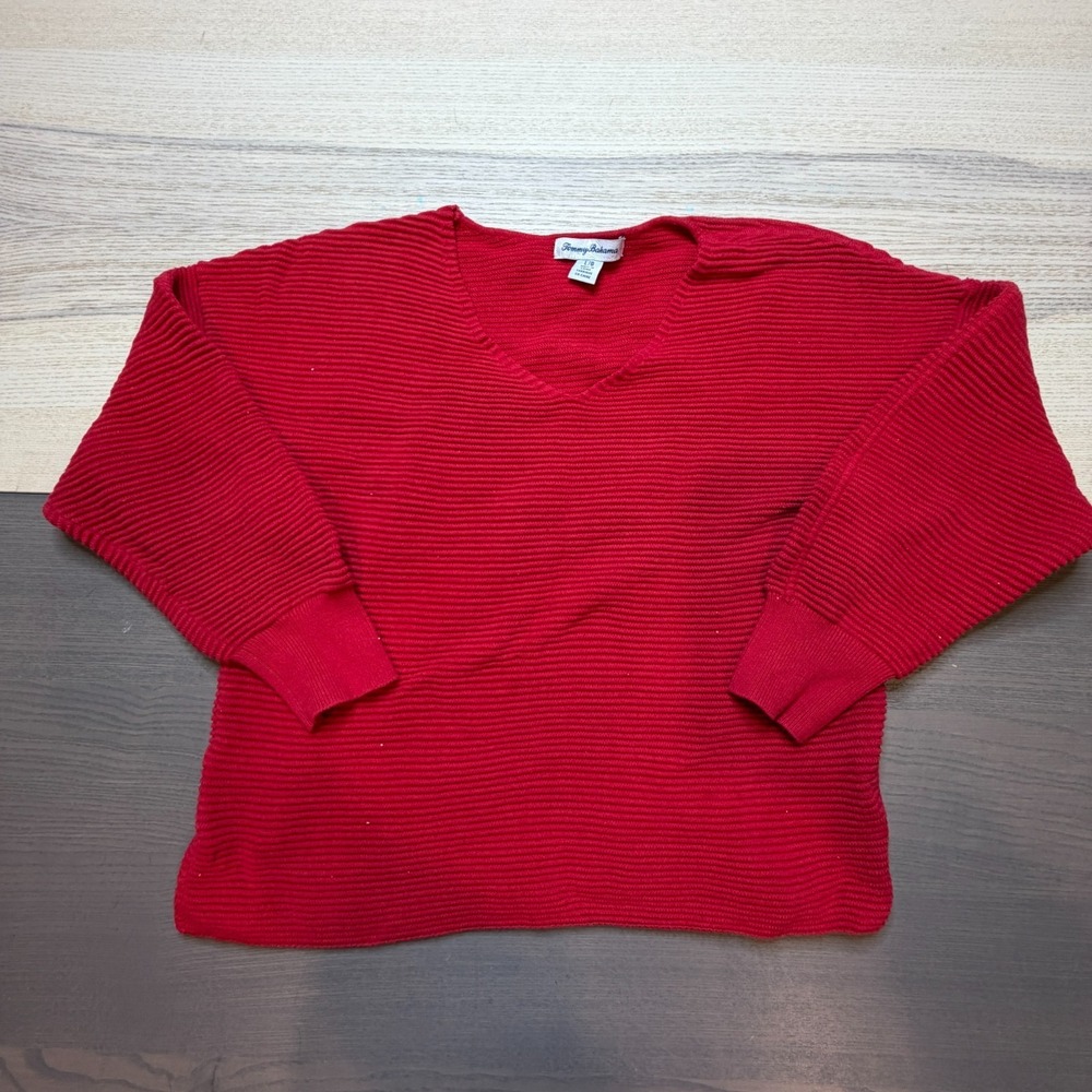 Tommy Bahama Sweater Women Large Bonita Sequin Ottoman V-Neck NWT $128